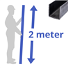 stalen U-profiel 23x23x23x2mm