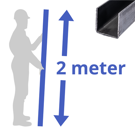 stalen U-profiel 25x25x25x2mm