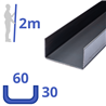 stalen ongelijk U-profiel 30 x 60 x 30 x 3mm