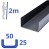 stalen ongelijk U-profiel 25 x 50 x 25 x 3mm