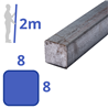 stalen massief vierkant 8x8mm