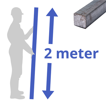 stalen massief vierkant 30x30mm