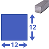 stalen blank vierkant 12 x 12mm, lengte 1000mm