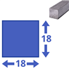 stalen blank vierkant 18 x 18mm, lengte 1000mm