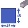 stalen blank vierkant 45 x 45mm, lengte 1000mm