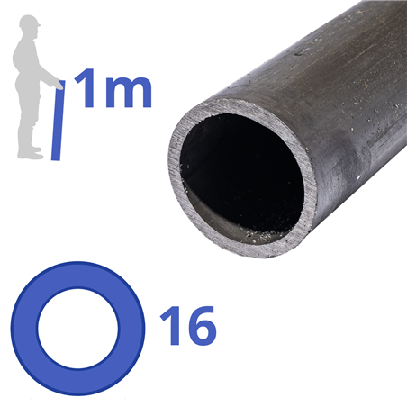 Stalen buis 16x3mm, 1000mm