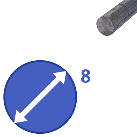 stalen massief wgw rond 8mm