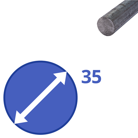 stalen massief wgw rond 35mm