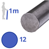 stalen blanke as 12mm, lengte 1000mm