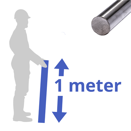geharde as 25mm, lengte 1000mm