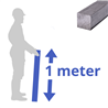 stalen blank vierkant 12x12mm, lengte 1m