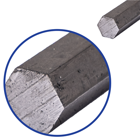 Blank zeskant 17mm, lengte 1000mm