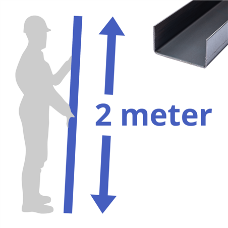 stalen U-profiel 40x80x40x3mm