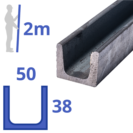 stalen UNP 38x50x38x5mm