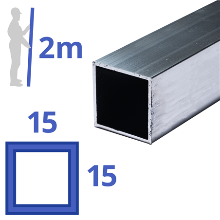 aluminium koker 15x15x2mm