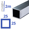 aluminium koker 25x25x2mm