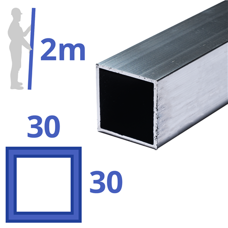 aluminium koker 30x30x2mm