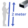 aluminium koker 80x40x2mm