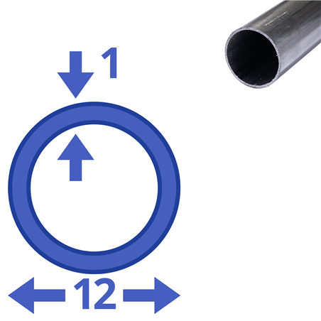 aluminium buis 12x1mm