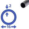 aluminium buis 16x2mm