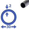 aluminium buis 30x2mm