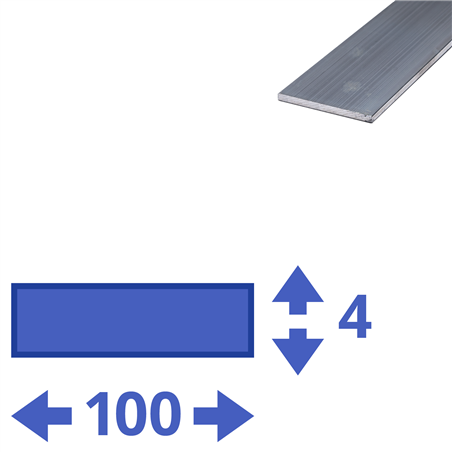 aluminium strip 100x4mm