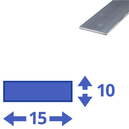 aluminium strip 15x10mm