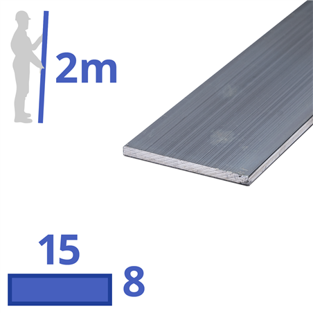 aluminium strip 15x8mm