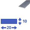 aluminium strip 20x10mm