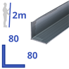 aluminium L-profiel 80x80x3mm