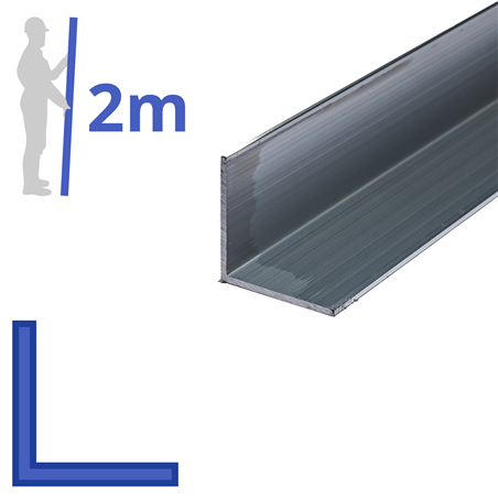 aluminium L-profiel 15x15x2mm
