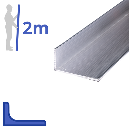 aluminium ongelijk L-profiel 30x15x2mm
