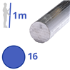 aluminium rond 16mm, lengte 1000mm