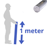 aluminium rond 25mm, lengte 1000mm