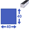 aluminium vierkant 40x40mm, lengte 1000mm