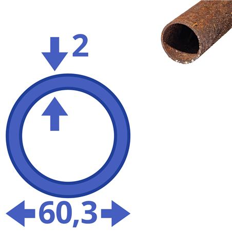 Corten-A buis 60,3x2mm