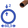 Corten-A buis 60,3x2mm
