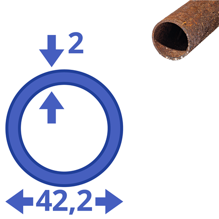 Corten-A buis 42,4x2mm