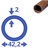 Corten-A buis 42,4x2mm