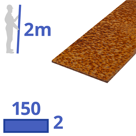 Corten strip 150x2mm