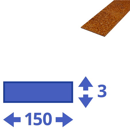 Corten strip 150x3mm
