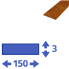Corten strip 150x3mm