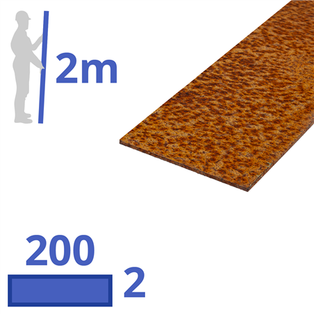 Corten strip 200x2mm