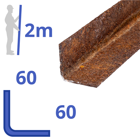 Corten L-profiel 60x60x2mm