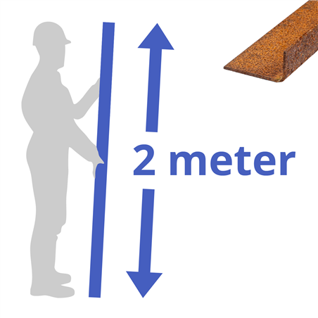 Corten L-profiel 40x20x2mm