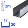 Aluminium U-profiel 20x12x20x2mm