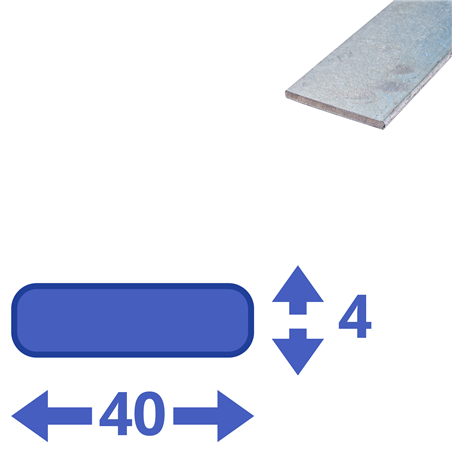 Verzinkte stalen  strip 40x4mm