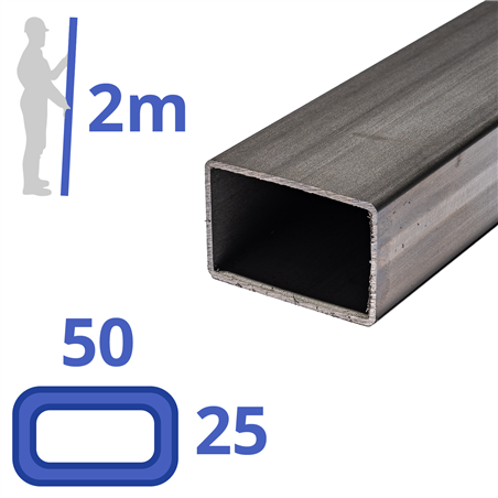 rvs koker 50x25x2mm