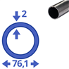 rvs buis 76,1x2mm