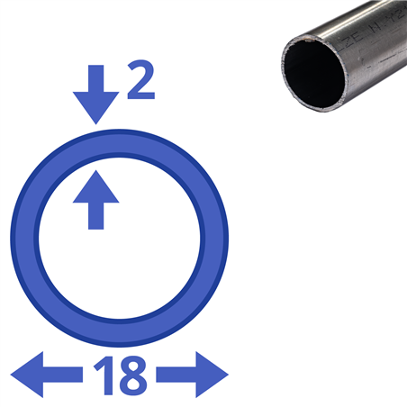 rvs buis 18x2mm